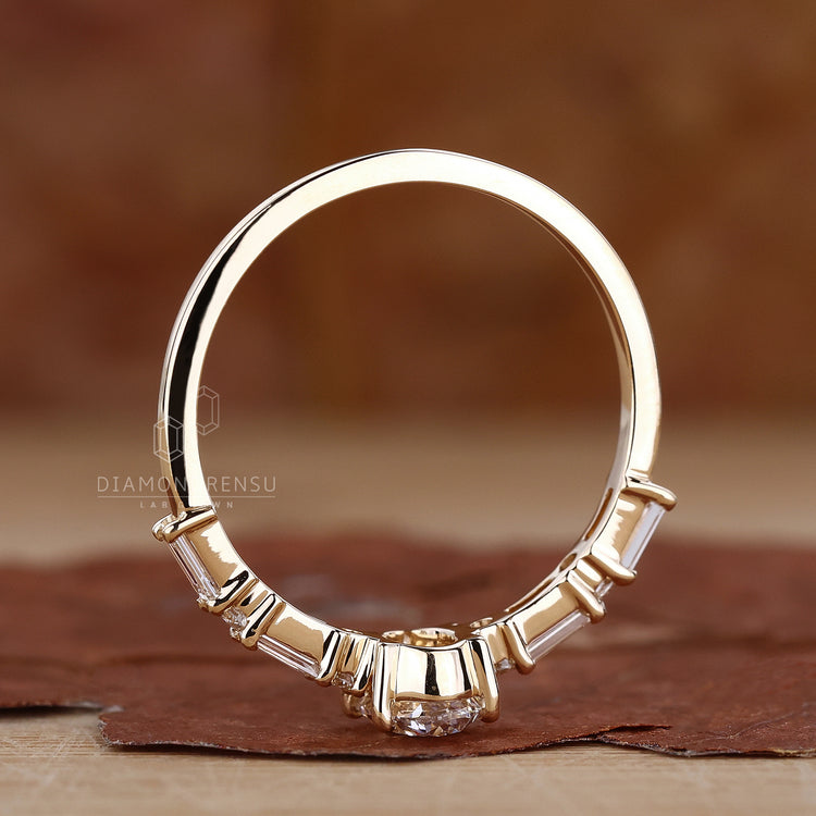 Custom handmade engagement ring with oval cut diamond.
