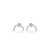 Semi-Circle Lab-Grown Diamond Stud + Solid Gold Earrings