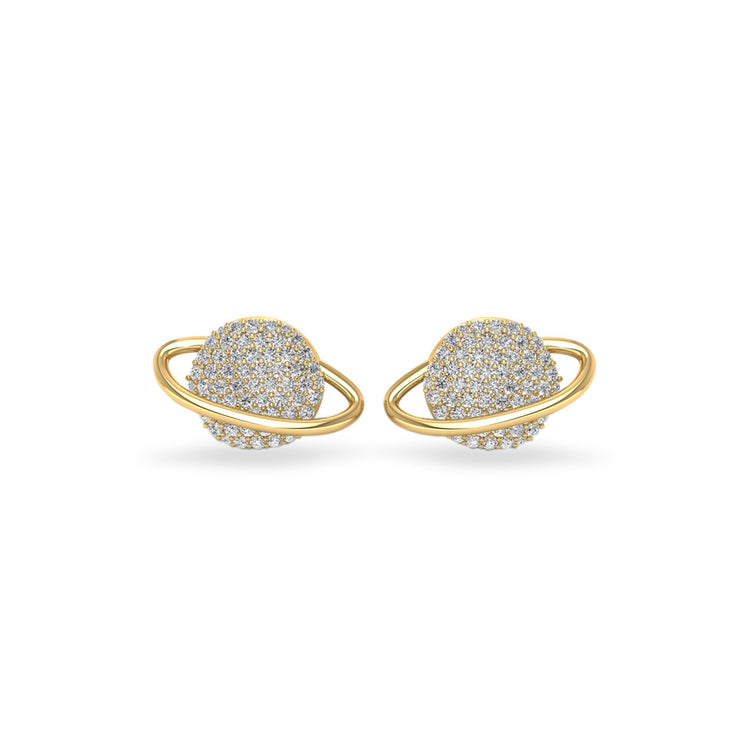 Planet Lab-Grown Diamond Stud + Solid Gold Earrings