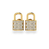 Padlock Lab-Grown Diamond Stud + Solid Gold Earrings