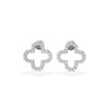 4 Leaf Open Clover Lab-Grown Diamond Stud + Solid Gold Earrings