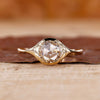 Bezel set diamond ring in yellow gold ring
