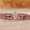 Dutch marquise engagement ring in rose gold ring.

