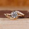 Solitaire Diamond Engagement Ring with round cut lab grown diamond.
