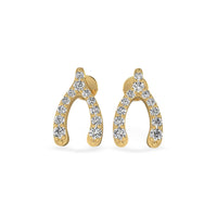 Make a Wishbone Lab-Grown Diamond + Solid Gold Stud Earrings