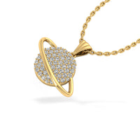 Planet Lab-Grown Diamond + Solid Gold Pendant Necklace