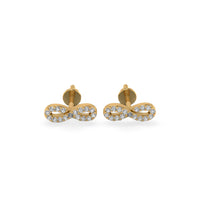 Infinity Symbol Lab-Grown Diamond Stud + Solid Gold Earrings