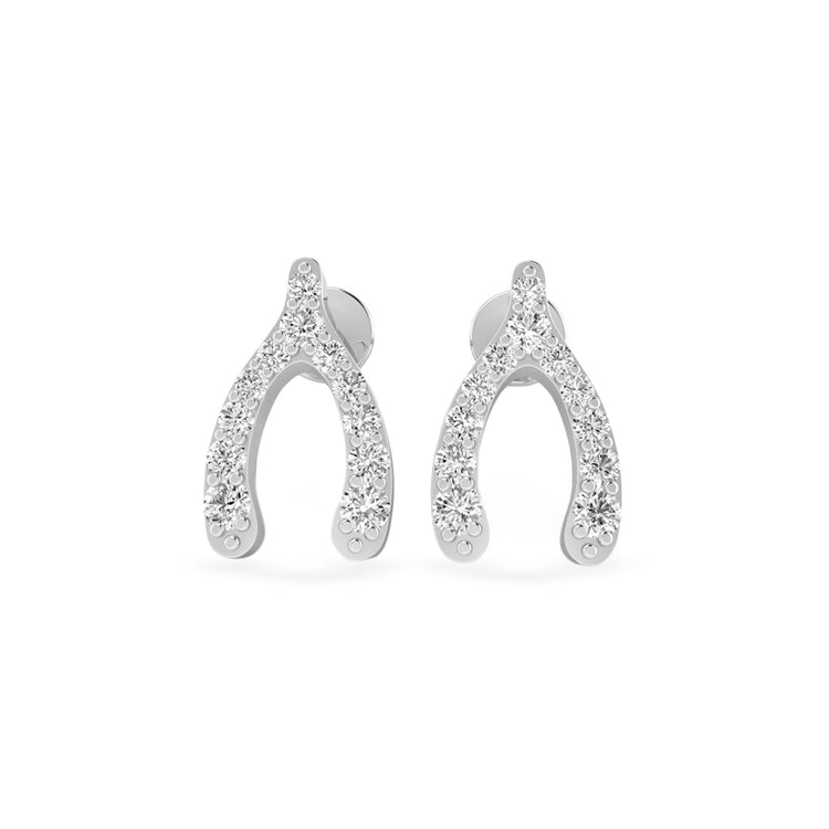 Make a Wishbone Lab-Grown Diamond + Solid Gold Stud Earrings