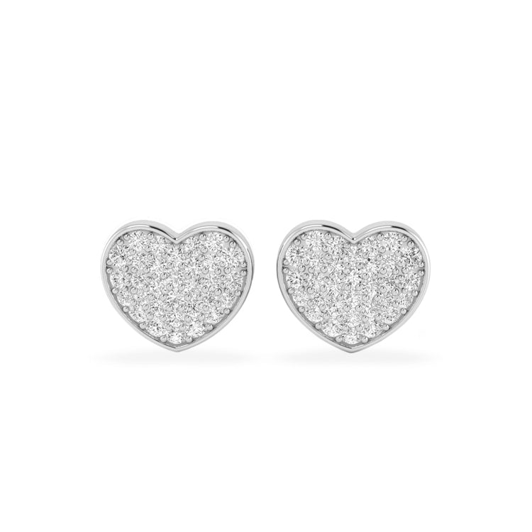 Chubby Heart Lab-Grown Diamond Stud + Solid Gold Earrings