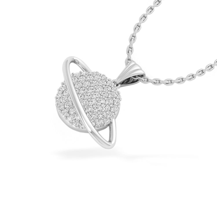 Planet Lab-Grown Diamond + Solid Gold Pendant Necklace