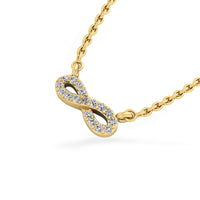 Infinity Symbol Lab-Grown Diamond + Solid Gold Pendant Necklace