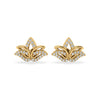 Lotus Stud Lab-Grown Diamond + Solid Gold Earrings