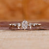 Oval diamond engagement ring with 5 stone engagement ring.
