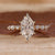 Dutch Marquise Cut Ring with 7 stone shared prong setting.
