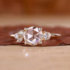 Round rose cut diamond ring with muse setting ring.
