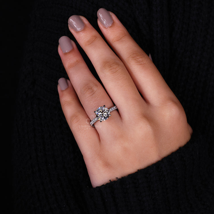 handmade ring with 4 claw prong setting.
