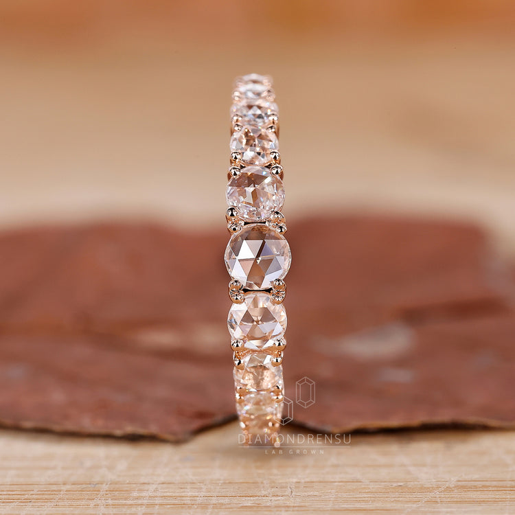 Buy wedding band with lab grown diamond.