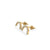 Semi-Circle Lab-Grown Diamond Stud + Solid Gold Earrings