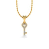 Love is The Key Lab-Grown Diamond + Solid Gold Pendant Necklace