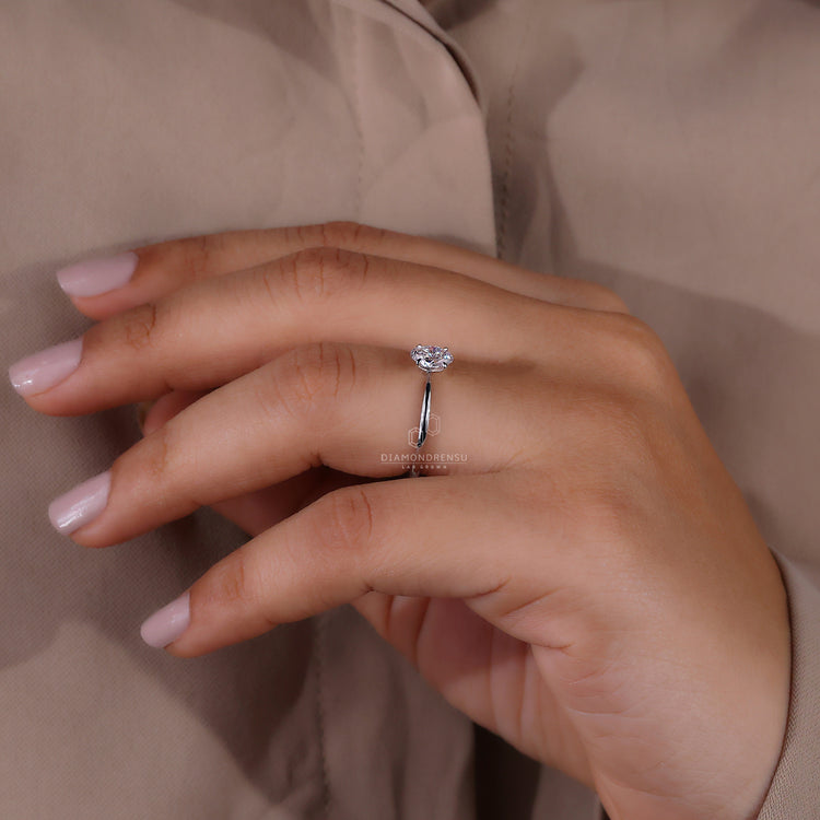Lab Grown Diamond ring set in white gold.
