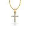 Cross Lab-Grown Diamond + Solid Gold Pendant Necklace
