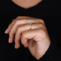 Handmade oval diamond ring in custom 4-prong setting.
