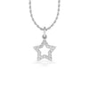 Open Star Lab-Grown Diamond + Solid Gold Pendant Necklace