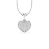 Chubby Heart Lab-Grown Diamond + Solid Gold Pendant Necklace