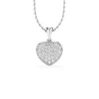 Chubby Heart Lab-Grown Diamond + Solid Gold Pendant Necklace