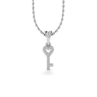 Love is The Key Lab-Grown Diamond + Solid Gold Pendant Necklace