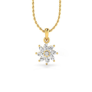 Pinwheel Lab-Grown Diamond + Solid Gold Pendant Necklace