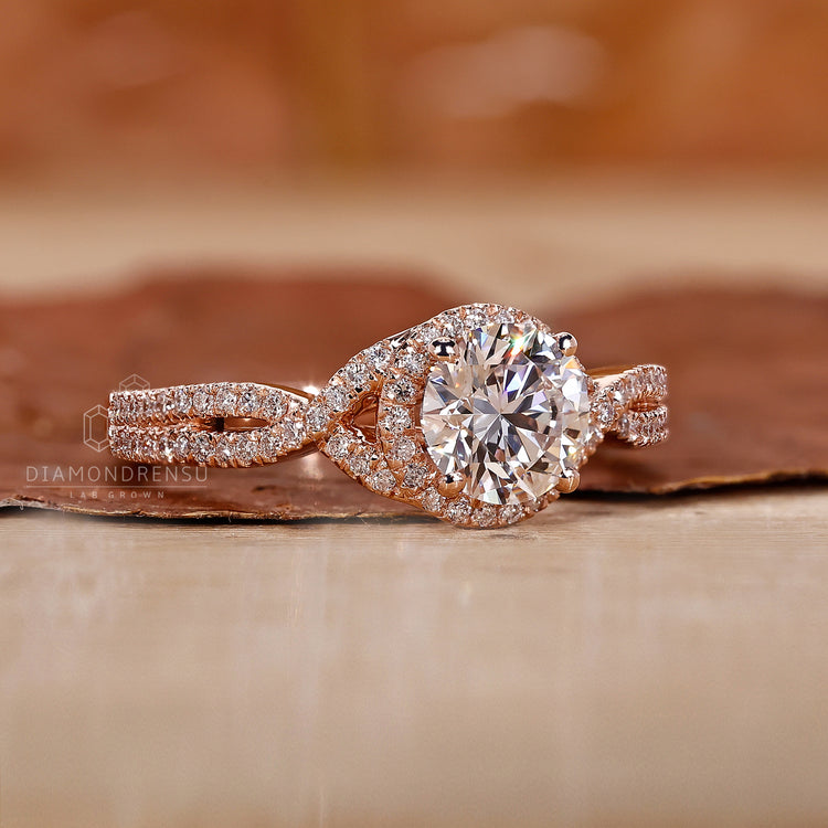 Pave ring diamond design exuding brilliance and beauty
