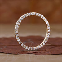 Yellow gold diamond band designed for daily wear.
