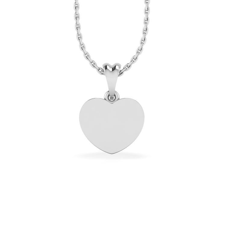 Chubby Heart Lab-Grown Diamond + Solid Gold Pendant Necklace