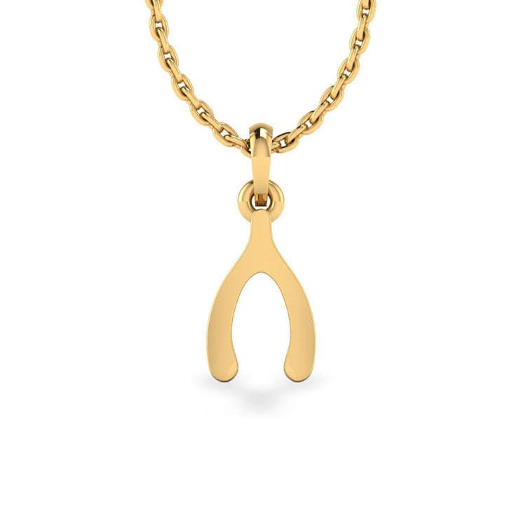 Make a Wishbone Lab-Grown Diamond + Solid Gold Pendant Necklace