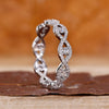 Round Wedding Band with full eternity round cut diamonds.
