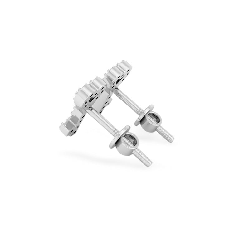 Love is The Key Lab-Grown Diamond Stud + Solid Gold Earrings