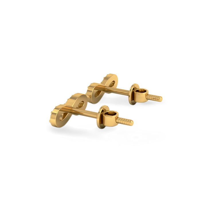 Infinity Symbol Lab-Grown Diamond Stud + Solid Gold Earrings