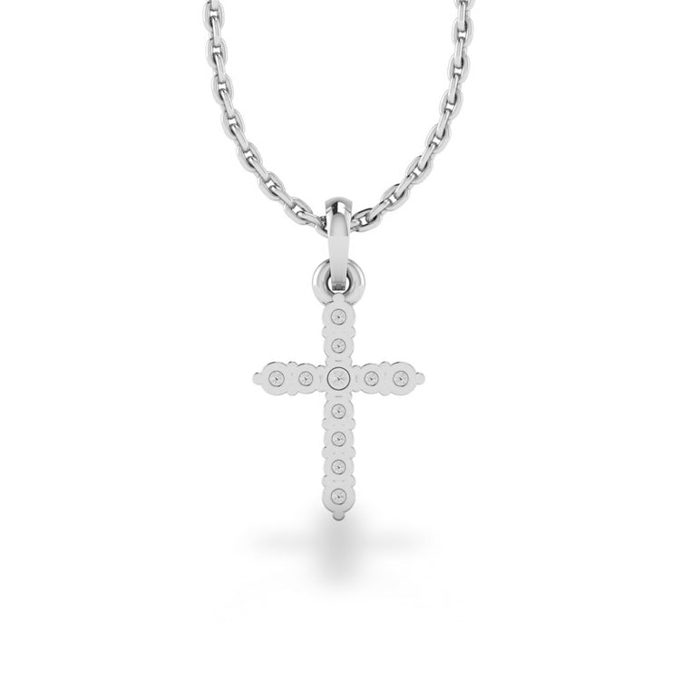 Cross Lab-Grown Diamond + Solid Gold Pendant Necklace