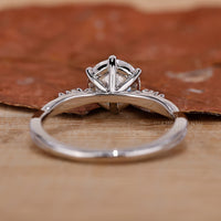 Six round prong setting diamond ring

