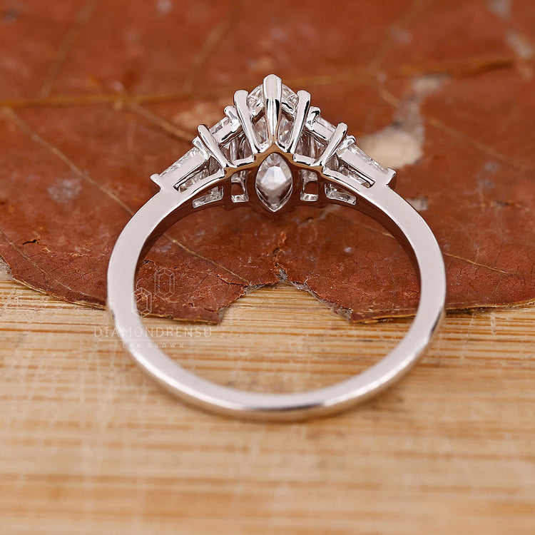 Buy Engagement ring with v prong setting.
