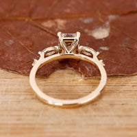 Cathedral setting ring matched with prong setting.
