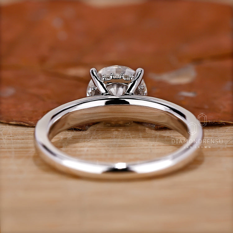 Buy Engagement ring with hidden halo engagement ring.
