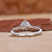 Buy Engagement ring with white gold ring.
