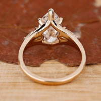 V prong setting on marquise engagement ring.
