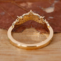 Diamond wedding band with lab grown diamond shine.