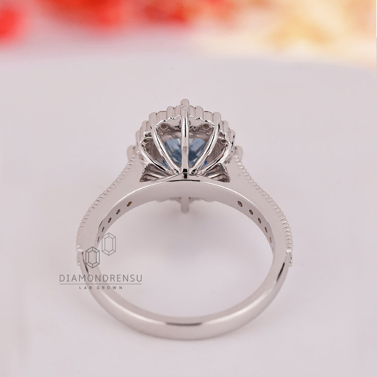 Buy Engagement ring with halo engagement ring.
