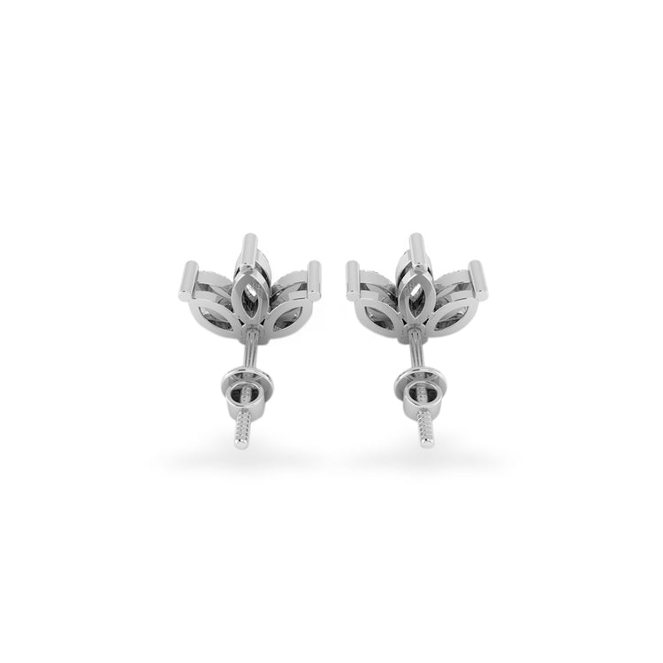 3 Petal Marquise Lab-Grown Diamond Stud + Solid Gold Earrings