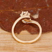 Custom Engagement Ring featuring bypass and 6 prong setting.
