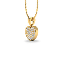 Chubby Heart Lab-Grown Diamond + Solid Gold Pendant Necklace